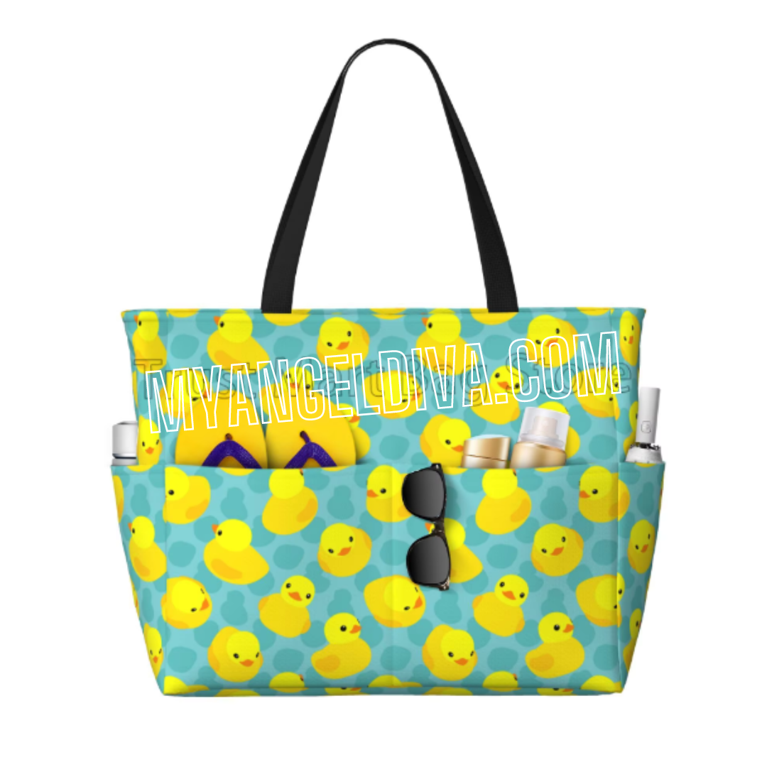 Yellow Rubber Ducky Big Beach Bag