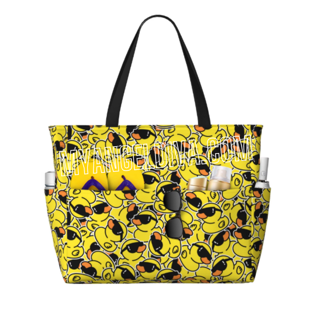 Yellow Rubber Ducky Big Beach Bag