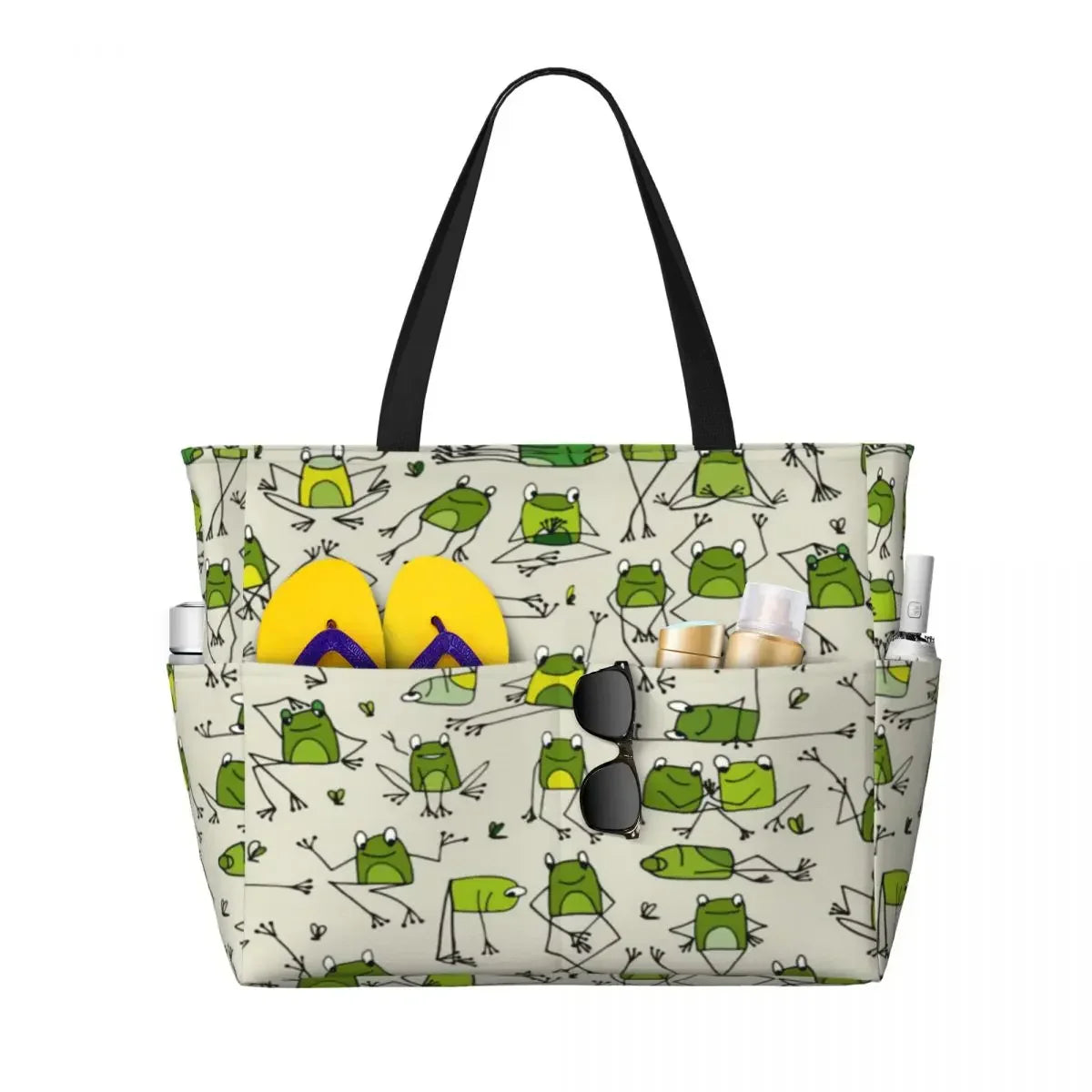 Frog Lovers Big Beach Bag