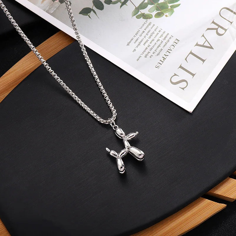 Balloon Dog Charm Pendant + Necklace